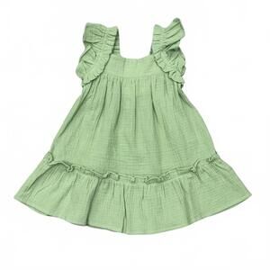 NEW BABYSPROUTS kids' drop waist peplum dress in summer green